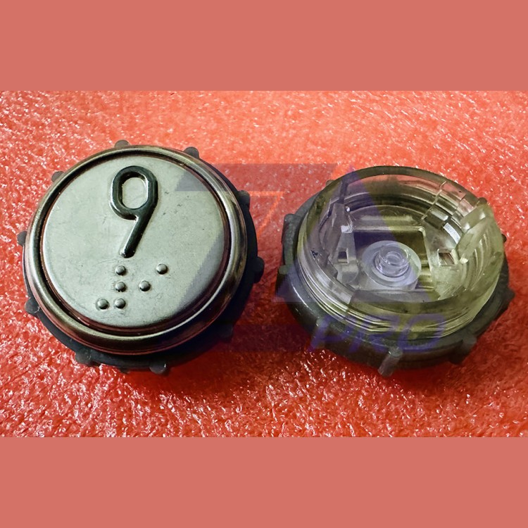 Модуль кнопочный круглый 9 с гайкой без платы ВКЛ13А-7П (7-4П)