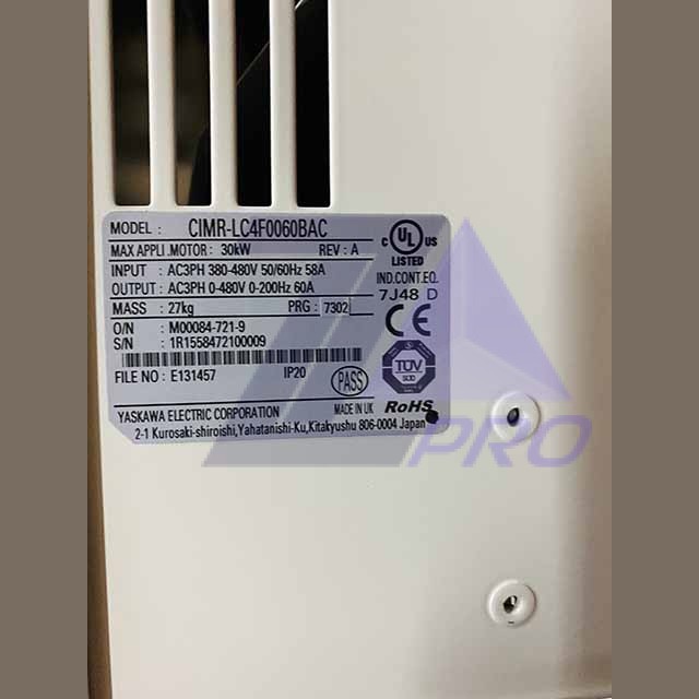 Частотный преобразователь  L1000A 30 кВт CIMR-LC4F0060BAC Yaskawa