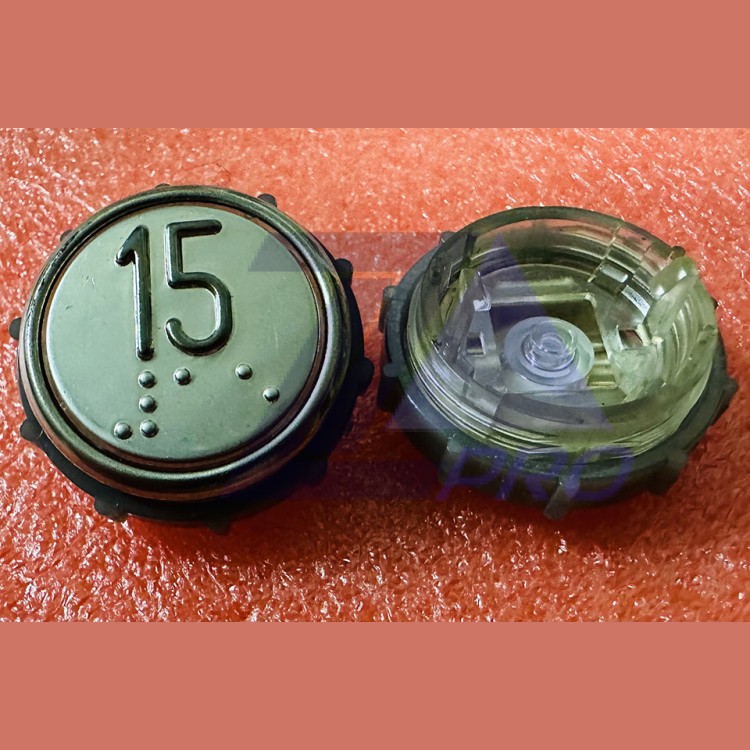 Модуль кнопочный круглый 15 с гайкой без платы ВКЛ13А-7П (7-4П)