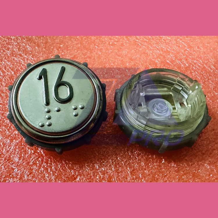 Модуль кнопочный круглый 16 с гайкой без платы ВКЛ13А-7П (7-4П)