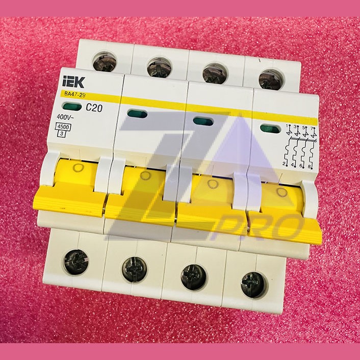 Выключатель автоматический ВА47-29 4Р 20А 4,5кА C iEK