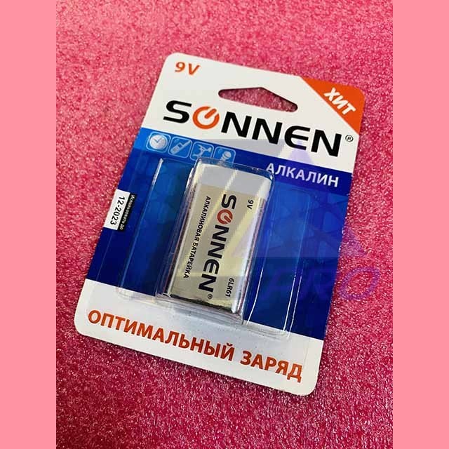 Алкалиновая батарейка 9V Sonnen