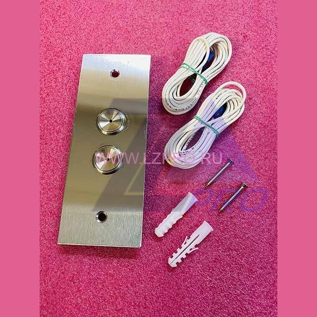 Пост вызова двухкнопочный (кнопка антив., зел. индикация "точка") ZAA2307EW2