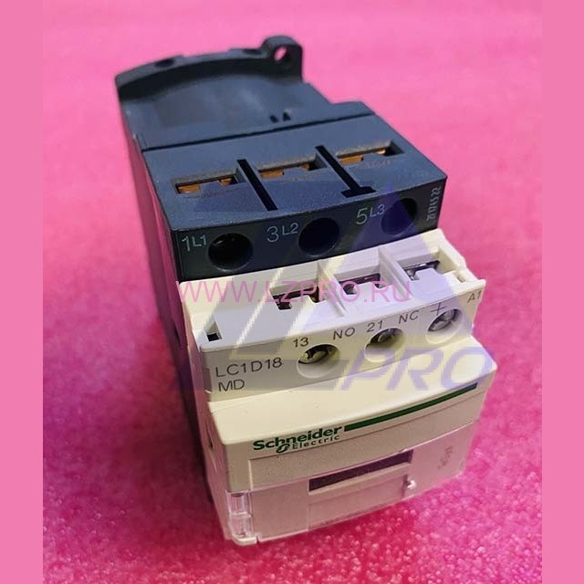 Контактор 3п 18A AC-3, Uкат. 220V DC, LC1D18MD Schneider Electric