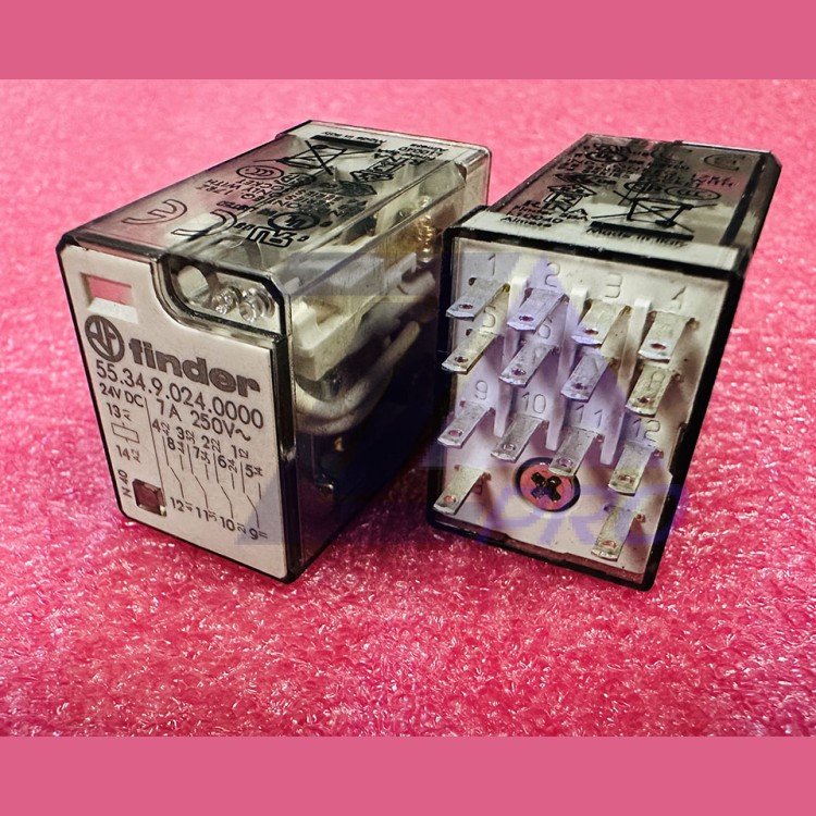 Реле промежуточное 7A 24VDC 55.34.9.024.0000 Finder