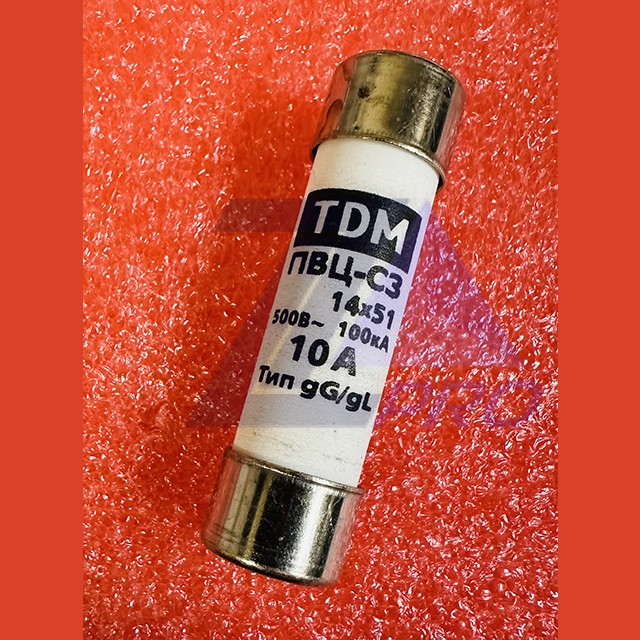Плавкая вставка (предохраниель) 14x51mm керамический 10А ПВЦ-С3 TDM
