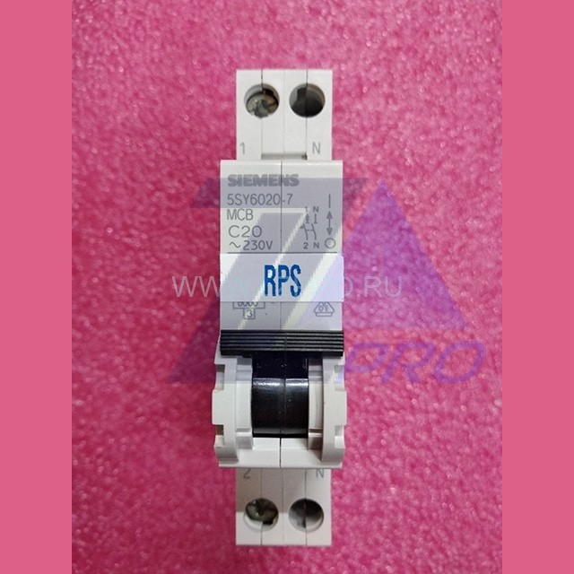 Автоматический выключатель 1+N-полюсной C20 MCB 5SY6020-7 Siemens