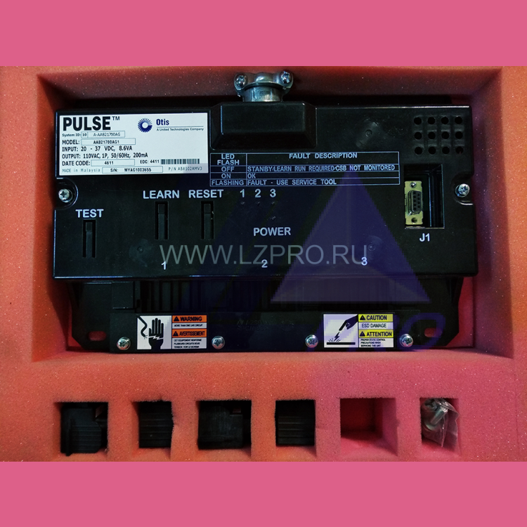 Блок контроля ремней RBI (2 ремня, 25 мм) AAB21700AG1 Otis