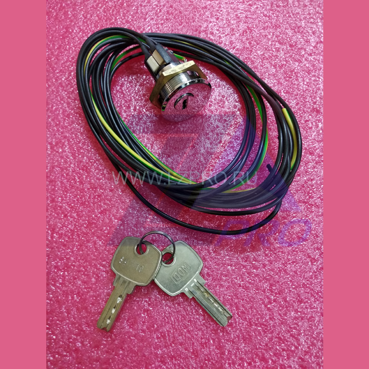 Ключевина COP/LOP ( полированный хром ) с 2-мя ключами SH-10 Otis