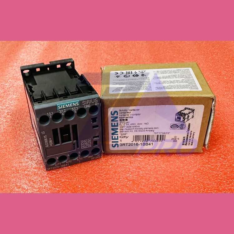 Контактор 24VDC 9A 4kW 1NO 3RT2016-1BB41 Siemens